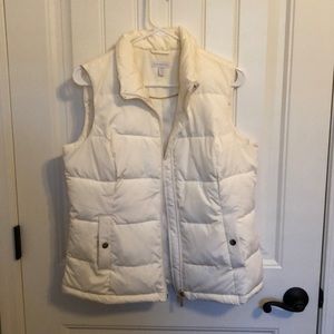 Cream colored puffy vest